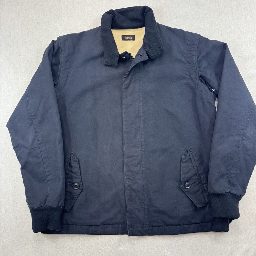 Chimala Japan Mens M Black Cotton Fleece Lined Workwear Jacket Distressed